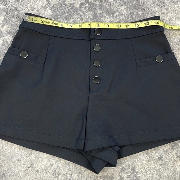 NWT Ramy Brook Taytum Short Black Polished High Rise Dressy Sz 8 - Picture 7 of 11